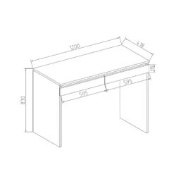 Schminktisch "Emma" Weiß/Sonoma Vicco -Möbel Store m1810 03 ol