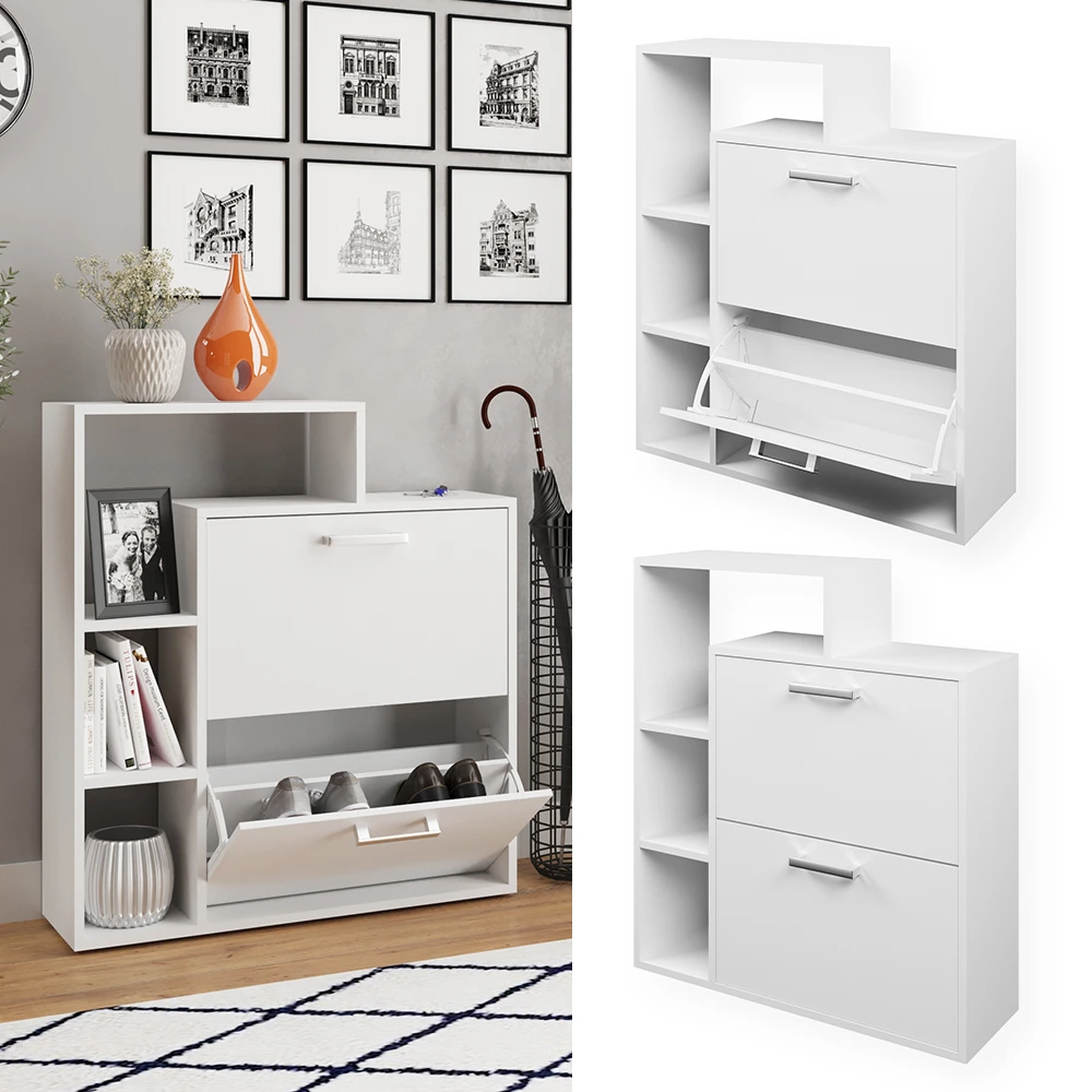 Schuhkipper "Orlando" Weiß 80 X 90 Cm Vicco 4 Schuhkipper "Orlando" Weiß 80 X 90 Cm Vicco – Bild 2