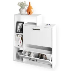 Schuhkipper "Orlando" Weiß 80 X 90 Cm Vicco 15 Schuhkipper "Orlando" Weiß 80 X 90 Cm Vicco -Möbel Store m1811 07 ol