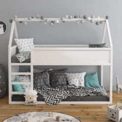 Etagenbett "Pinocchio" Weiß 90x200 Cm Mit Matratze Vitalispa -Möbel Store m1817 m 05 ol