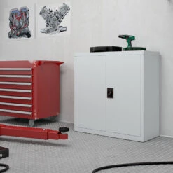 Metallschrank Grau 85 X 90 Cm Vicco -Möbel Store m181 04 ol