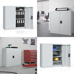 Metallschrank Grau 85 X 90 Cm Vicco -Möbel Store m181 08 ol