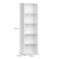 Bücherregal "Easy" Weiß 60 X 190 Cm XXL Vicco -Möbel Store m1833 03 ol