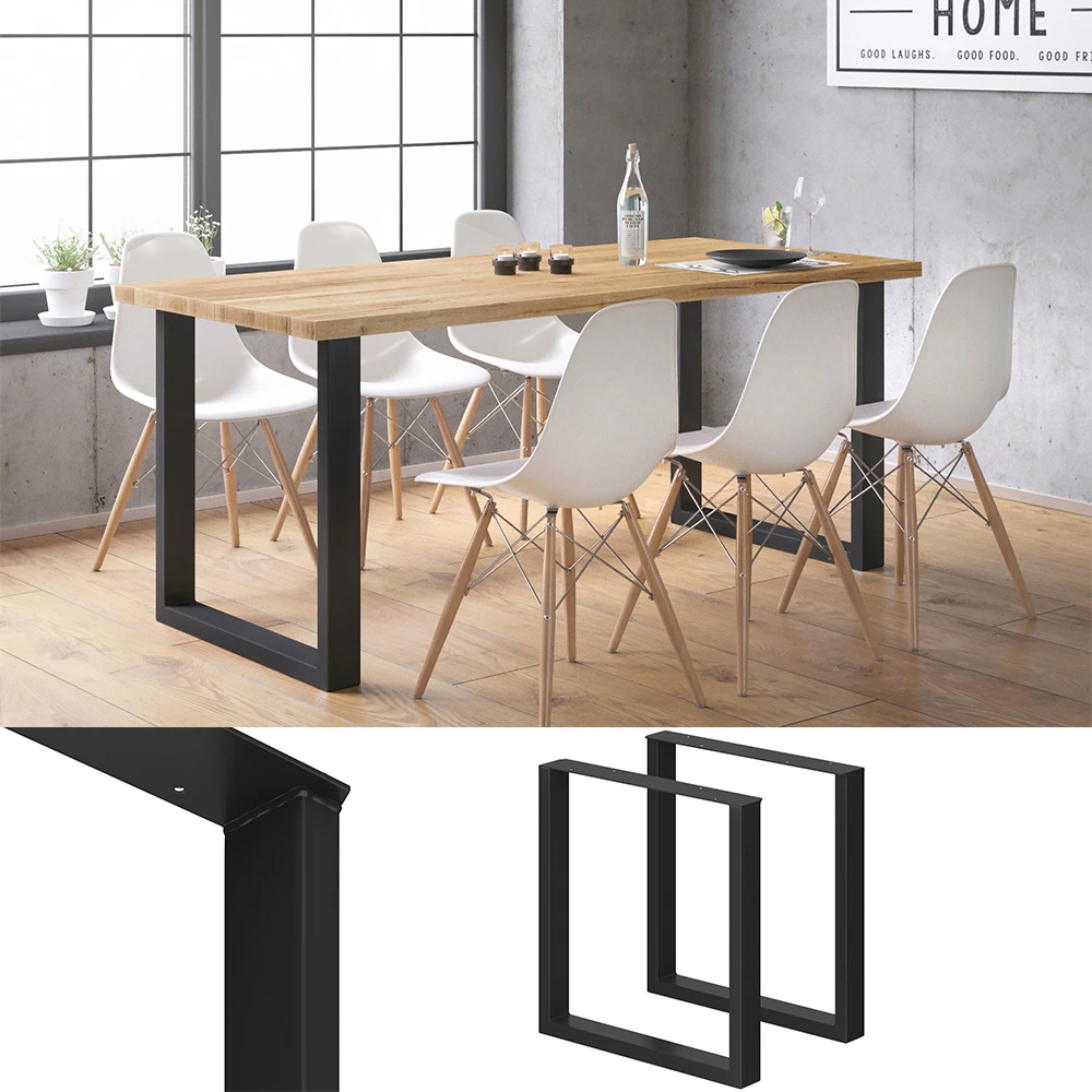 Tischbeine Schwarz 70 X 72 Cm Quadratisch Vicco 4 Tischbeine Schwarz 70 X 72 Cm Quadratisch Vicco – Bild 2