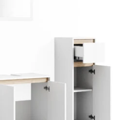 Badmöbel Set "Emma" Weiß/Sonoma 3 Teile, Mit Midischrank Vicco 15 Badmöbel Set "Emma" Weiß/Sonoma 3 Teile, Mit Midischrank Vicco -Möbel Store m1858 06 ol