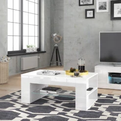 Couchtisch "Stelios" Weiß Hochglanz 100 X 42 Cm Vicco -Möbel Store m1928 04 ol