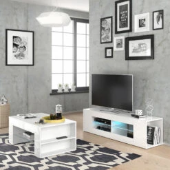 Couchtisch "Stelios" Weiß Hochglanz 100 X 42 Cm Vicco -Möbel Store m1928 08 ol