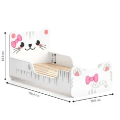 Kinderbett "Izzy" Weiß 80x160 Cm Ohne Matratze Vitalispa -Möbel Store m1964 03 ol