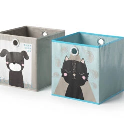 Faltbox 30x30 Grau/Blau 30 X 30 Cm 2er Set Vicco -Möbel Store m2049 06 ol