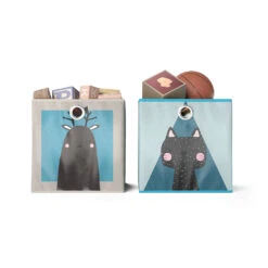 Faltbox 30x30 Grau/Blau 30 X 30 Cm 2er Set Vicco -Möbel Store m2049 07 ol