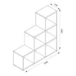 Treppenregal Schwarz 105 X 107.5 Cm Vicco 12 Treppenregal Schwarz 105 X 107.5 Cm Vicco -Möbel Store m2056 03 ol
