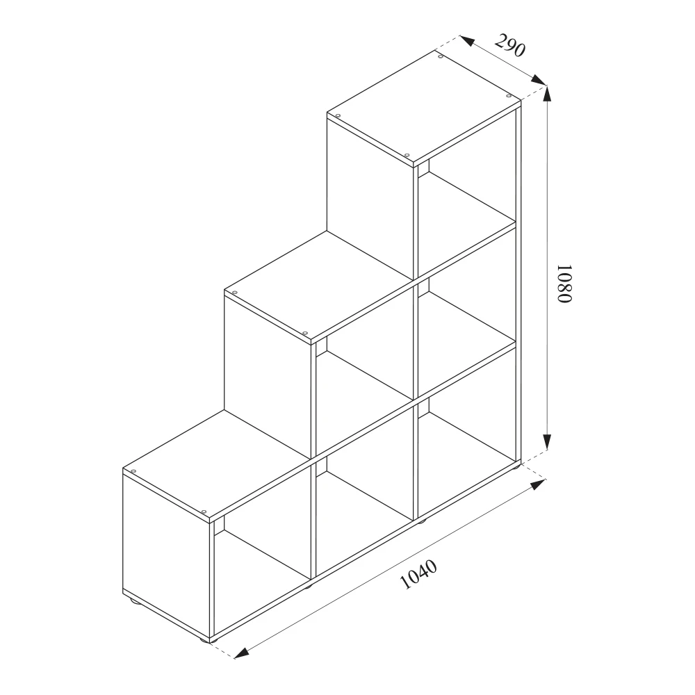Treppenregal Schwarz 105 X 107.5 Cm Vicco 5 Treppenregal Schwarz 105 X 107.5 Cm Vicco – Bild 3