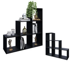 Treppenregal Schwarz 105 X 107.5 Cm Vicco 16 Treppenregal Schwarz 105 X 107.5 Cm Vicco -Möbel Store m2056 07 ol