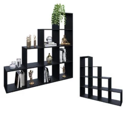 Treppenregal Schwarz 142,5 X 143 Cm Vicco 16 Treppenregal Schwarz 142,5 X 143 Cm Vicco -Möbel Store m2057 07 ol