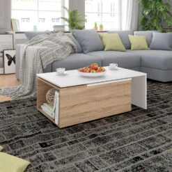 Couchtisch "Leo" Sonoma/Weiß 154 X 38 Cm Vicco -Möbel Store m2070 04 ol