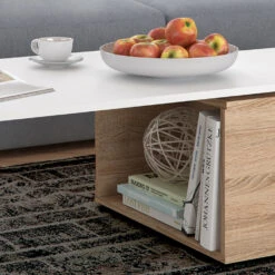 Couchtisch "Leo" Sonoma/Weiß 154 X 38 Cm Vicco -Möbel Store m2070 05 ol