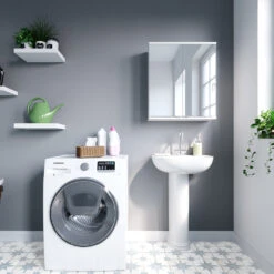 Bad Spiegelschrank "Roy" Weiß 60 X 68 Cm Vicco -Möbel Store m2151 04 ol