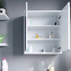 Bad Spiegelschrank "Roy" Weiß 60 X 68 Cm Vicco -Möbel Store m2151 05 ol