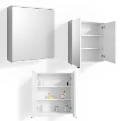 Bad Spiegelschrank "Roy" Weiß 60 X 68 Cm Vicco -Möbel Store m2151 07 ol