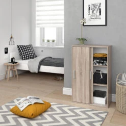 Kleiderschrank "Falk" Sonoma 68 X 108 Cm Vicco -Möbel Store m2169 04 ol