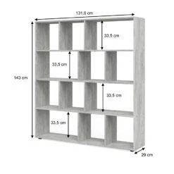 Raumteiler "Pilar" Beton 131.6 X 143 Cm Vicco 12 Raumteiler "Pilar" Beton 131.6 X 143 Cm Vicco -Möbel Store m2202 03 ol