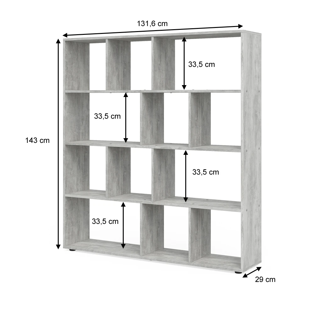 Raumteiler "Pilar" Beton 131.6 X 143 Cm Vicco 5 Raumteiler "Pilar" Beton 131.6 X 143 Cm Vicco – Bild 3