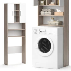 Waschmaschinenschrank "Luis" Sonoma/Weiß 190 X 64 Cm Vicco -Möbel Store m2219 06 ol