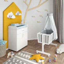 Babybett Weiß Vitalispa -Möbel Store m2284 04