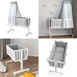 Babybett Weiß Vitalispa -Möbel Store m2284 08