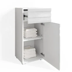 Midischrank "Freddy" Weiß Hochglanz 36 X 79 Cm Vicco -Möbel Store m2299 08 ol