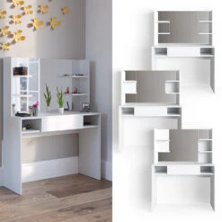 Schminktisch "Daenerys" Weiß 100 Cm Vicco 11 Schminktisch "Daenerys" Weiß 100 Cm Vicco -Möbel Store m2310 02 ol