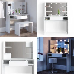 Schminktisch "Daenerys" Weiß 100 Cm Vicco 17 Schminktisch "Daenerys" Weiß 100 Cm Vicco -Möbel Store m2310 08 ol