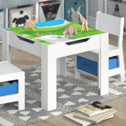 Kindersitzgruppe "Stella" Weiß/Blau Vicco -Möbel Store m2366 05 ol