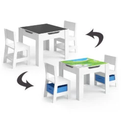 Kindersitzgruppe "Stella" Weiß/Blau Vicco -Möbel Store m2366 07 ol