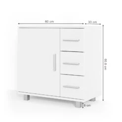 Waschbeckenunterschrank "Ilias" Weiß 60 X 60.8 Cm Vicco -Möbel Store m2385 03 ol