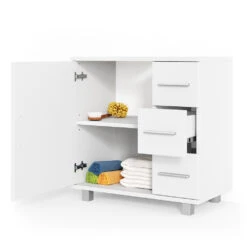 Waschbeckenunterschrank "Ilias" Weiß 60 X 60.8 Cm Vicco -Möbel Store m2385 07 ol