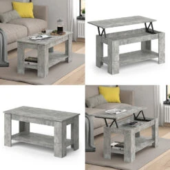 Couchtisch "Lorenz" Beton 100 X 50 Cm Mit Liftfunktion Vicco -Möbel Store m2428 08 ol