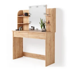 Schminktisch "Charlotte" Goldkraft Eiche 108 Cm Mit LED Beleuchtung Vicco 15 Schminktisch "Charlotte" Goldkraft Eiche 108 Cm Mit LED Beleuchtung Vicco -Möbel Store m2462 l 07 ol