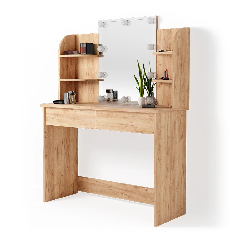 Schminktisch "Charlotte" Goldkraft Eiche 108 Cm Mit LED Beleuchtung Vicco 9 Schminktisch "Charlotte" Goldkraft Eiche 108 Cm Mit LED Beleuchtung Vicco – Bild 7