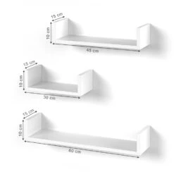 Wandregal Weiß 60 X 10 Cm 3er Set Vicco -Möbel Store m2471 03 ol