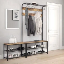 Schuhbank "Fyrk" Eiche Rustikal/Schwarz 70 X 51.5 Cm Vicco 12 Schuhbank "Fyrk" Eiche Rustikal/Schwarz 70 X 51.5 Cm Vicco -Möbel Store m2512 04 ol