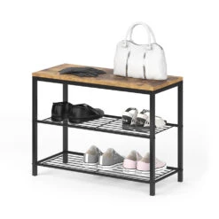 Schuhbank "Fyrk" Eiche Rustikal/Schwarz 70 X 51.5 Cm Vicco 15 Schuhbank "Fyrk" Eiche Rustikal/Schwarz 70 X 51.5 Cm Vicco -Möbel Store m2512 07 ol