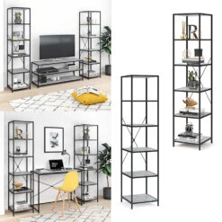 Raumteiler "Fyrk" Beton/Schwarz 40 X 174 Cm Vicco -Möbel Store m2514 08 new ol