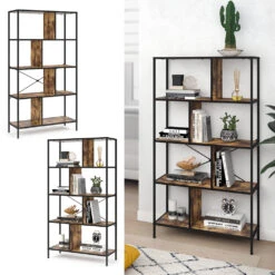 Raumteiler "Fyrk" Eiche Rustikal/Schwarz 80 X 146 Cm Vicco -Möbel Store m2518 02 ol