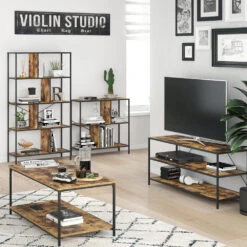 Raumteiler "Fyrk" Eiche Rustikal/Schwarz 80 X 146 Cm Vicco -Möbel Store m2518 04 ol