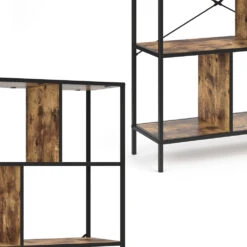 Raumteiler "Fyrk" Eiche Rustikal/Schwarz 80 X 146 Cm Vicco -Möbel Store m2518 06 ol