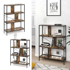 Raumteiler "Fyrk" Eiche Rustikal/Schwarz 80 X 113 Cm Vicco -Möbel Store m2519 02 ol