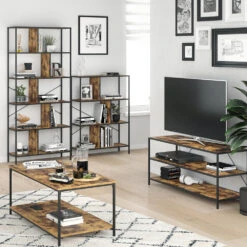 Raumteiler "Fyrk" Eiche Rustikal/Schwarz 80 X 113 Cm Vicco -Möbel Store m2519 04 ol