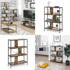 Raumteiler "Fyrk" Eiche Rustikal/Schwarz 80 X 113 Cm Vicco -Möbel Store m2519 08 ol