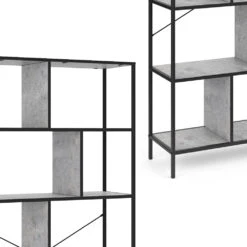 Raumteiler "Fyrk" Beton/Schwarz 80 X 180 Cm Vicco -Möbel Store m2521 06 ol